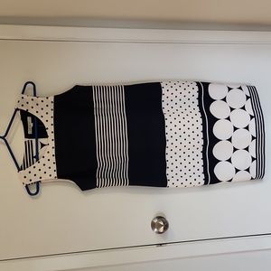 Navy and white dress